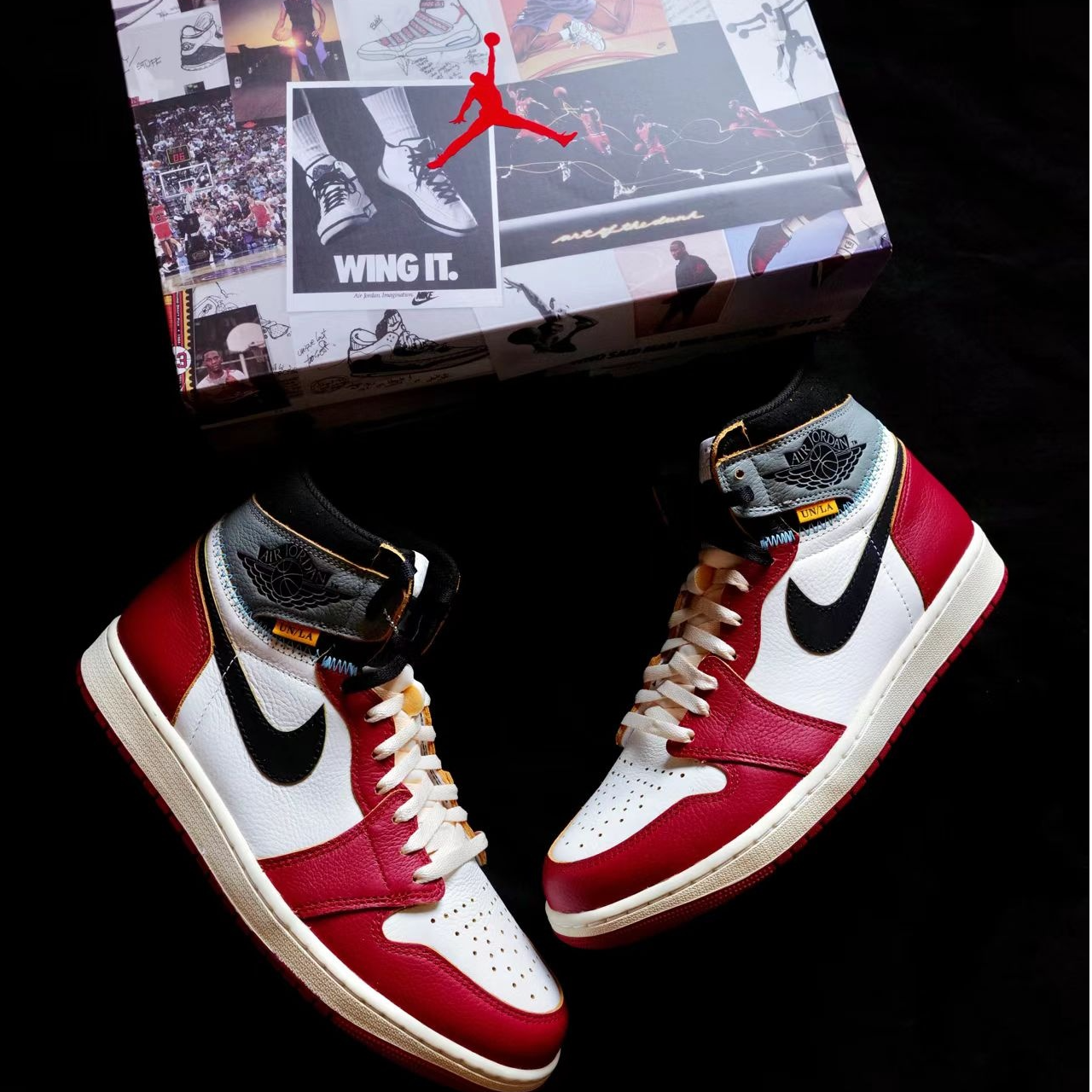 Air Jordan 1 AJ1 男女款Union白红灰联名复古运动篮球鞋官方正品