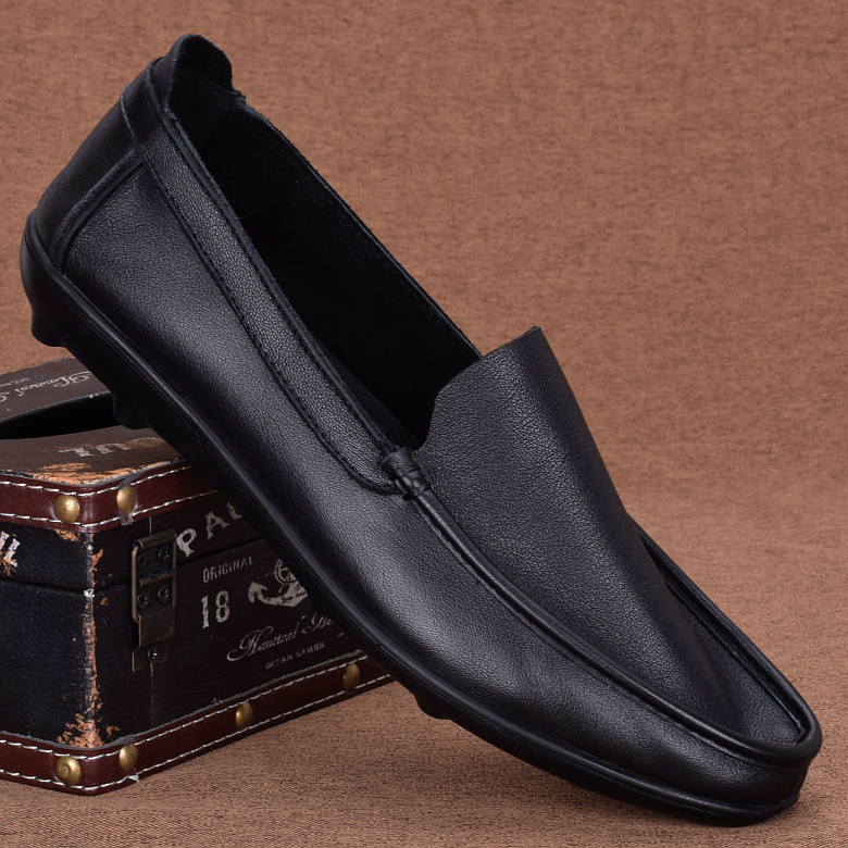 CATIA SELI2025透气男士豆豆鞋软皮驾车鞋软底单层休闲皮鞋真皮潮