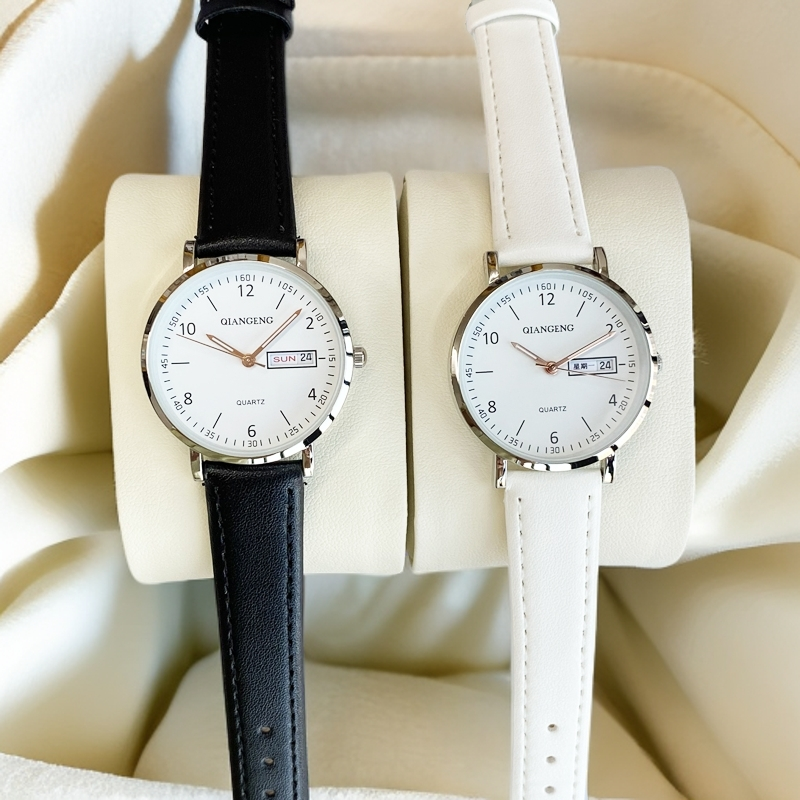 正品防水夜光双日历学生高档石英表初高中生上课考试专用手表新款