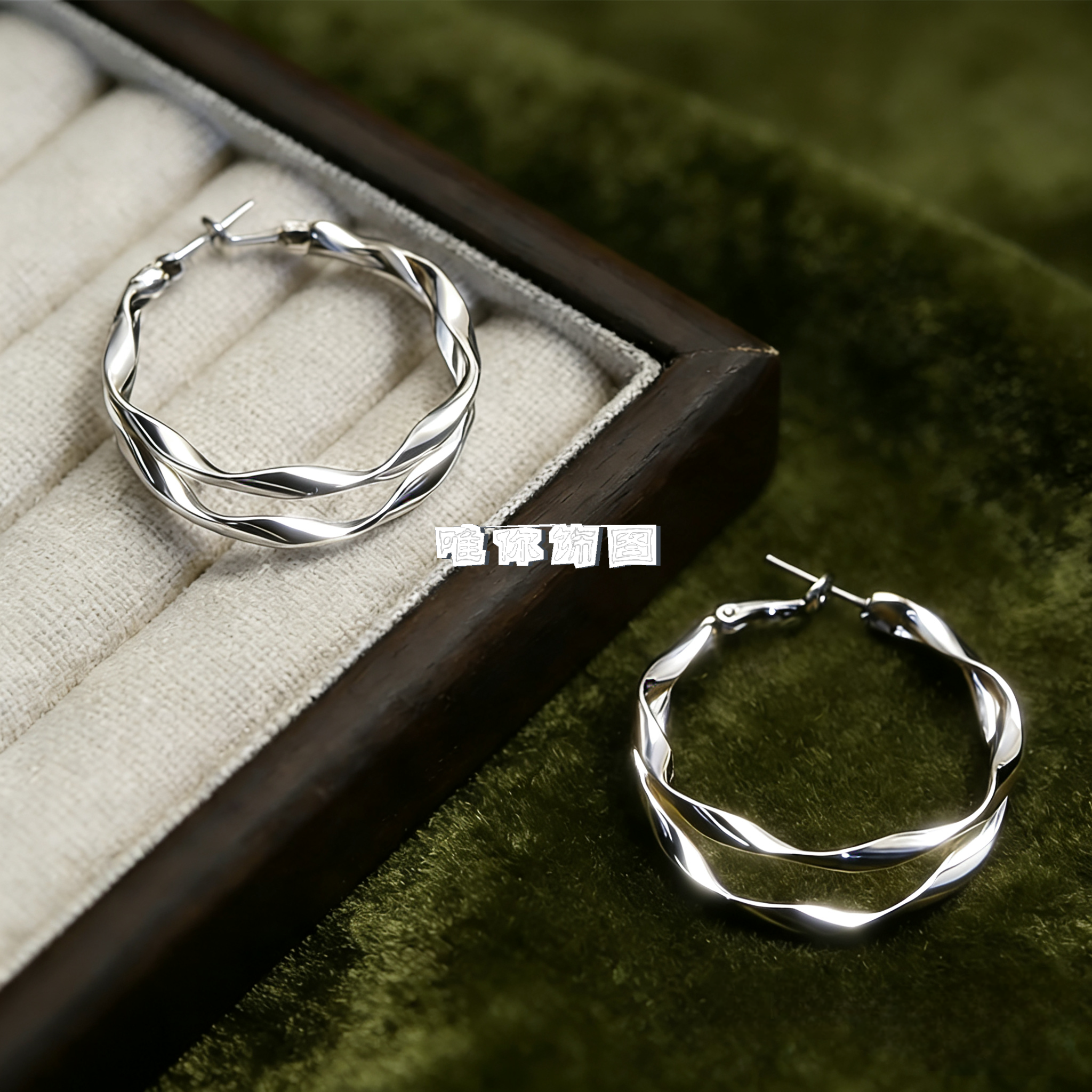 铜合金耳饰 双层复古小众耳饰原创设计E0262