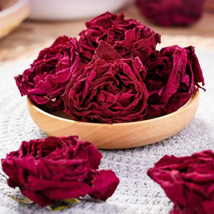 墨红玫瑰重瓣大朵花冠花草茶一杯一朵20克，14朵左右满满中秋好礼