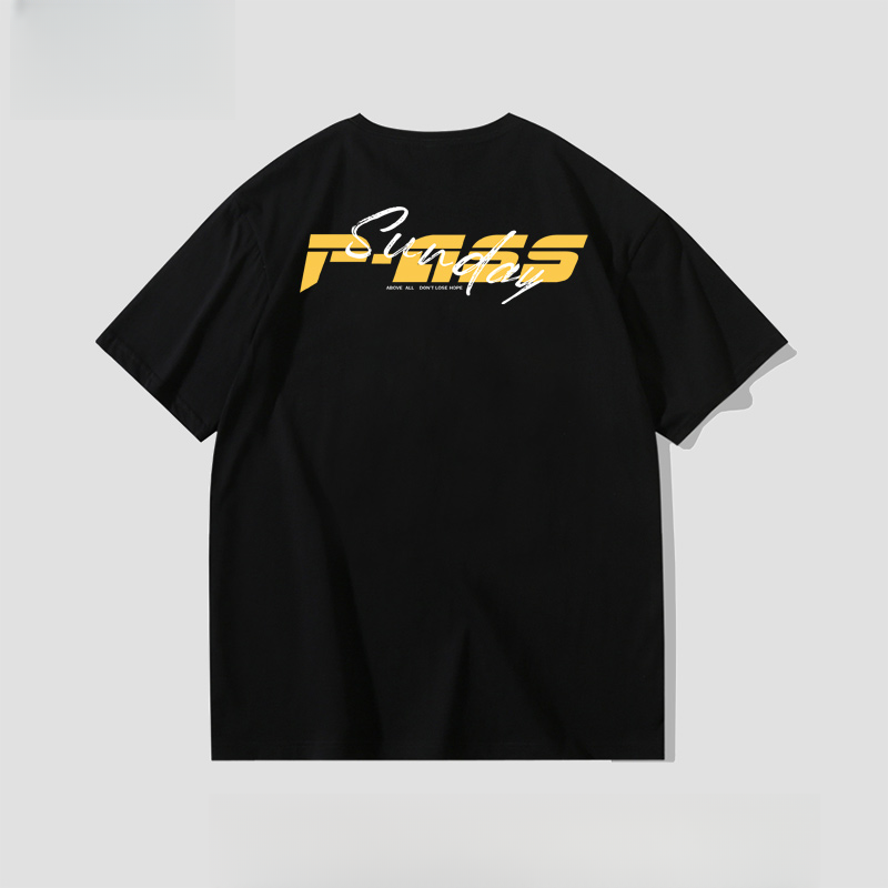 特大码300斤美式休闲短袖t恤男夏季纯棉潮牌字母印花宽松上衣ins