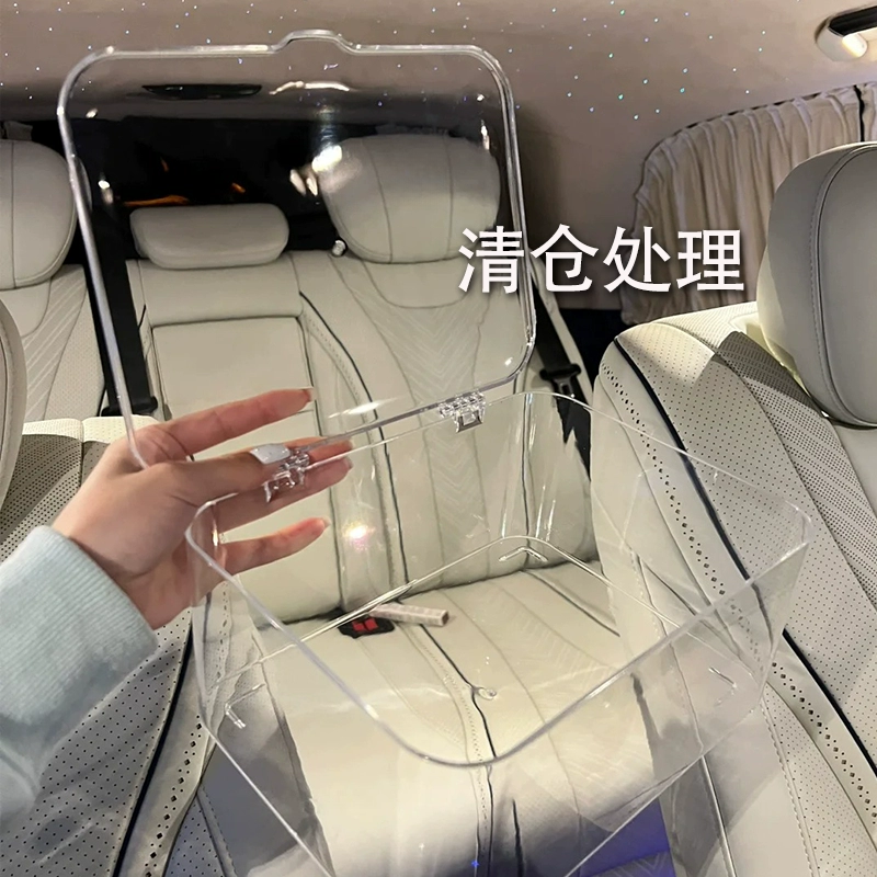 桌面收纳盒翻盖式透明亚克力防尘整理盒卧室宿舍办公室带盖杂物筐