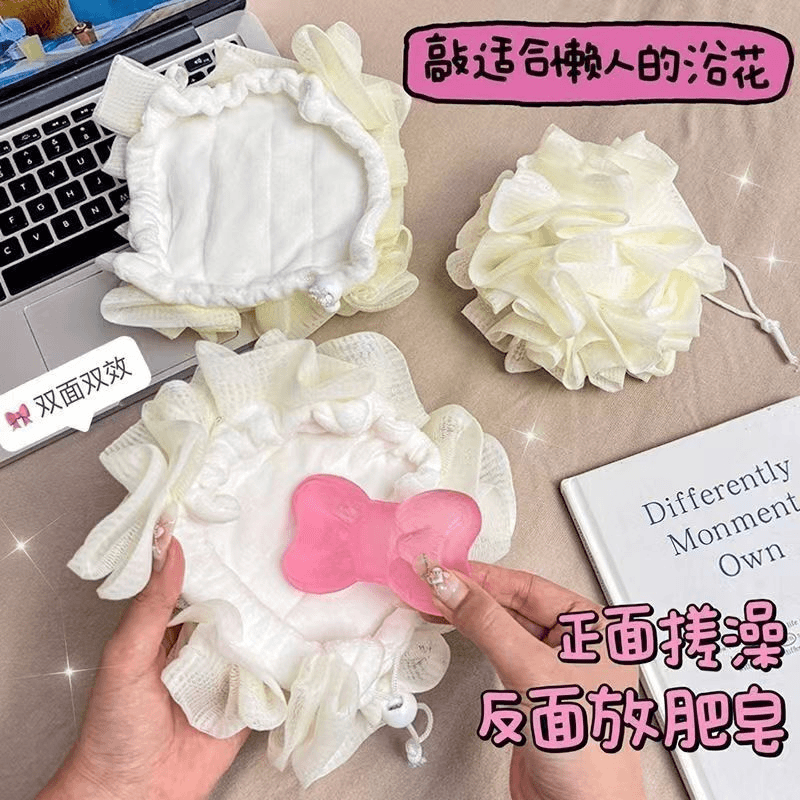 二合一新款香皂沐浴搓澡永不可放网袋肥皂起泡柔软洗澡专用神器