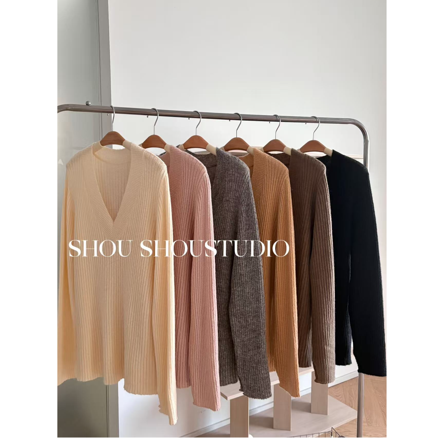 【瘦瘦】大码鸡心领羊毛麻花细针织宽松百搭套头毛衣S02355