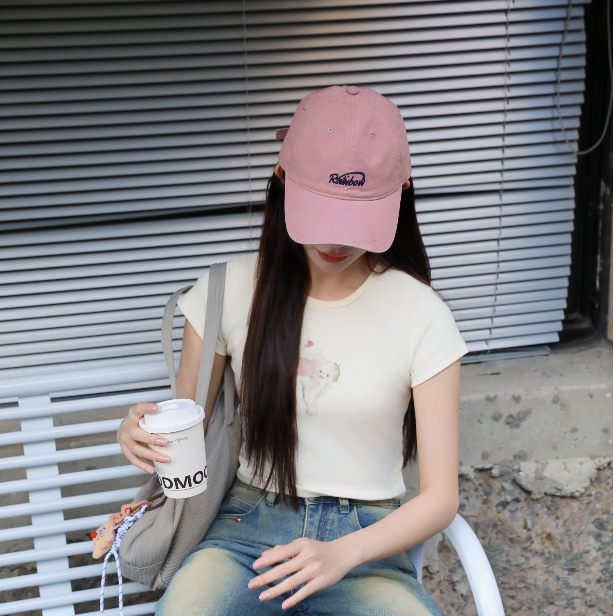 【Rainbow】软顶棒球帽刺绣鸭舌帽ins加大加深韩版百搭休闲时尚帽子