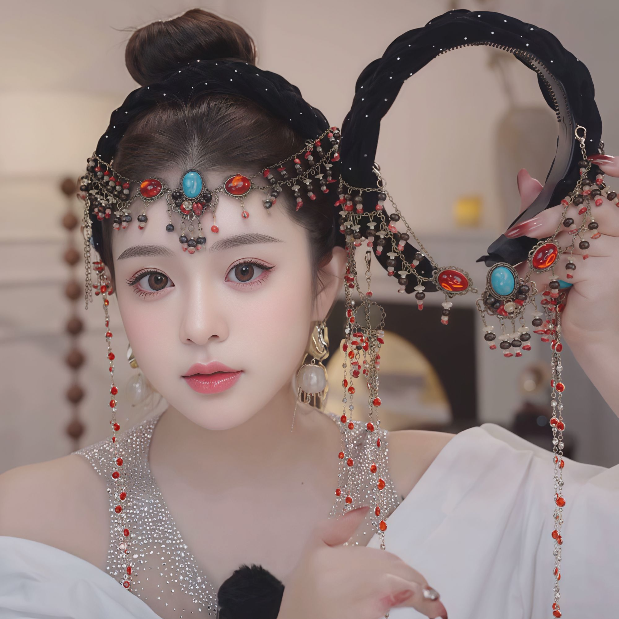 西洲公主发箍异域风情复古发饰民族风宽边手工东宫小枫同款头饰女