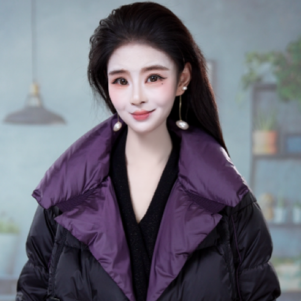 冬季新款高级轻奢气质优雅时尚大方白鸭绒羽绒服外套M-3XL