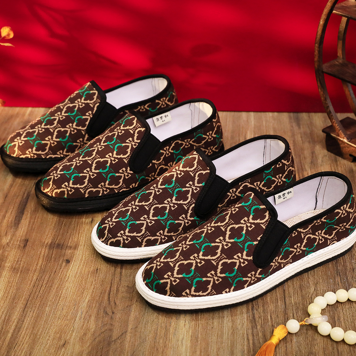 京紫红2025提花面料舒适柔软软底百搭北京布鞋夏季春秋韩版痞帅