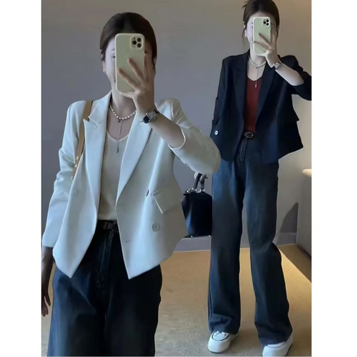 短款设计感小西装外套女2025春新款宽松高级感小个子爆款西服上衣