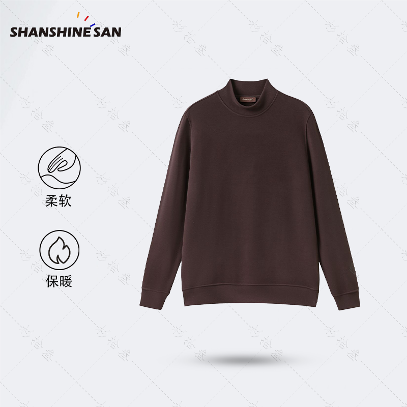 柔软亲肤】秋冬柔软圆领纯色男士卫衣亲肤舒适长袖卫衣25-16