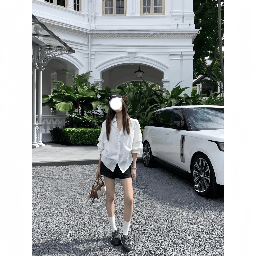 2025[会凹造型的白衬衫]韩版高级感泡泡袖上衣女气质收腰显瘦衬衫