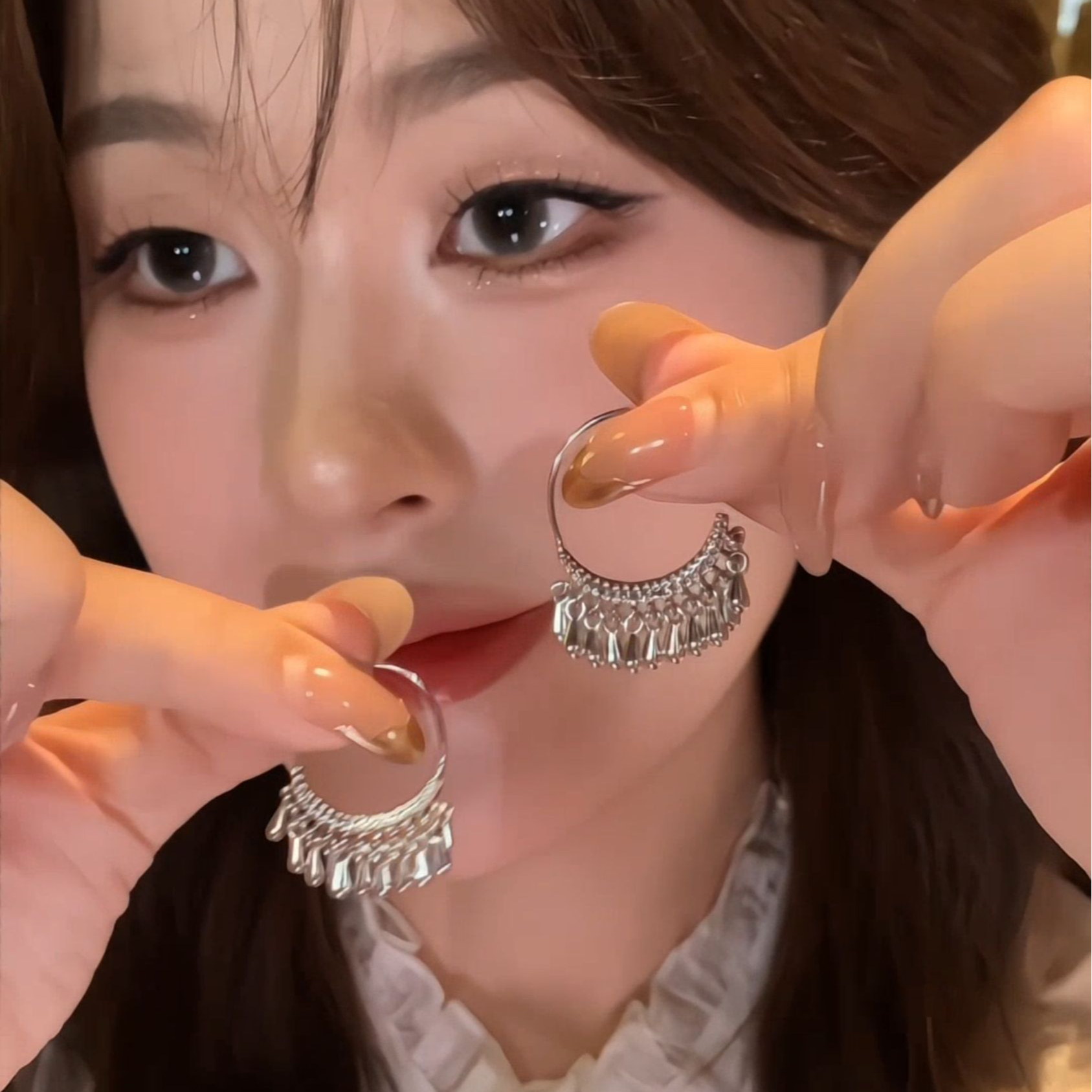 合金耳饰 冷淡风水滴流苏耳环女小众个性高级感耳钉独特气质耳饰