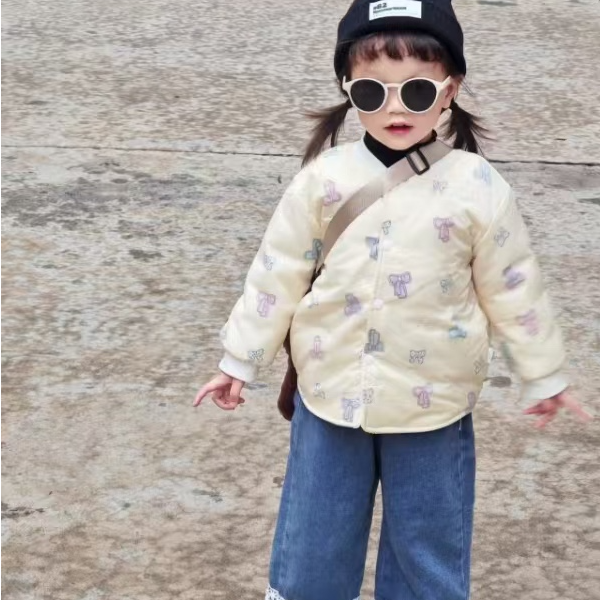 6一12月婴儿外套秋冬季幼儿女宝宝夹棉冬装0一1岁小月龄冬天棉服