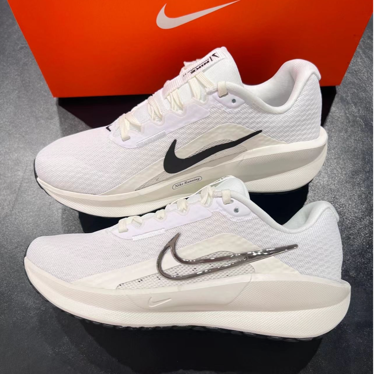 Nike耐克Downshifter 13女款低帮白色网面休闲跑步运动鞋官方正品