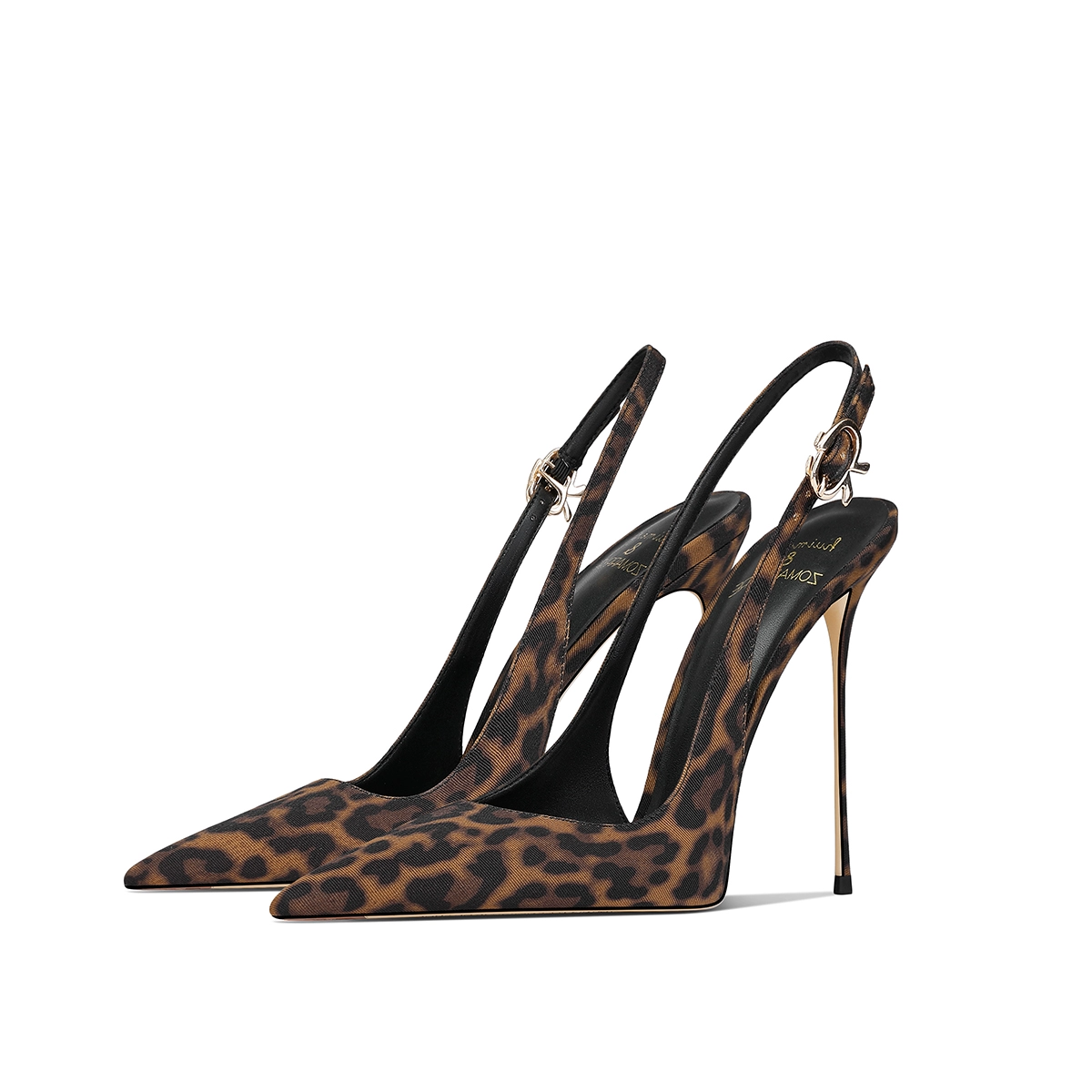 高跟鞋女2025爆款洋气新款豹纹尖头小个子不累脚法式高级感凉鞋