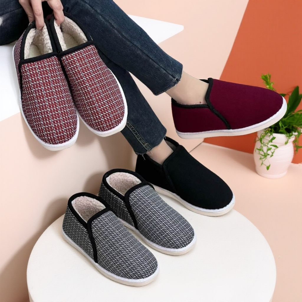 何航热销【棉鞋】舒适保暖加厚绒软底棉鞋女冬季保暖加绒加厚布鞋