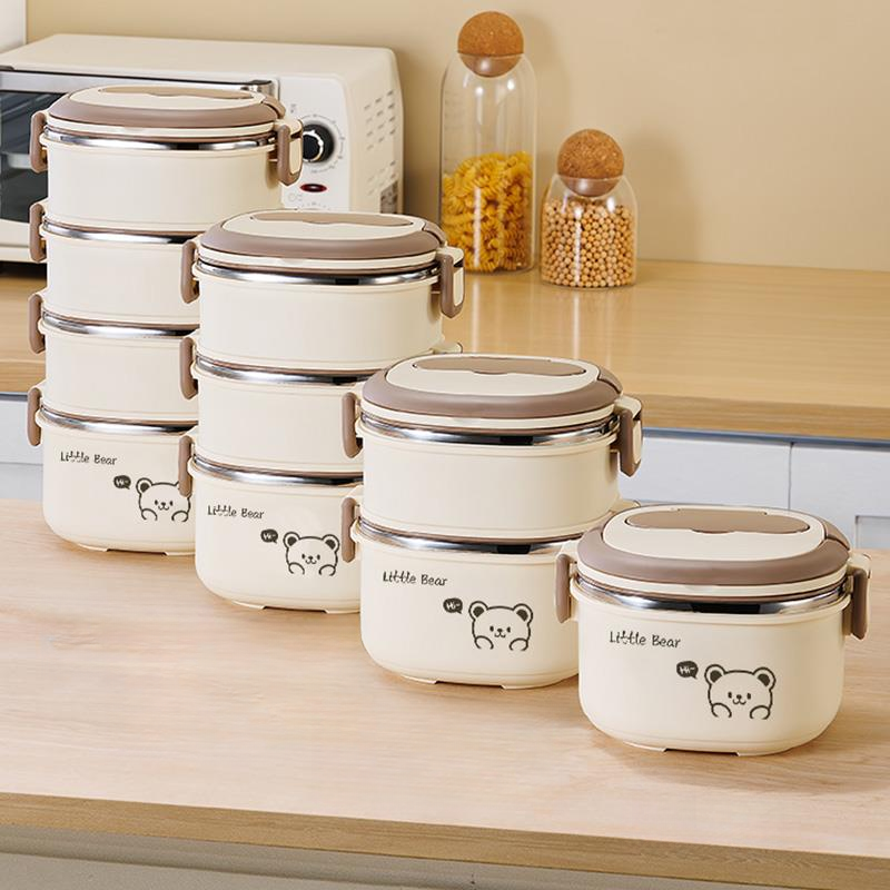 饭盒多层保温上班族学生专用可微波炉加热带饭桶便当盒餐盒大容量