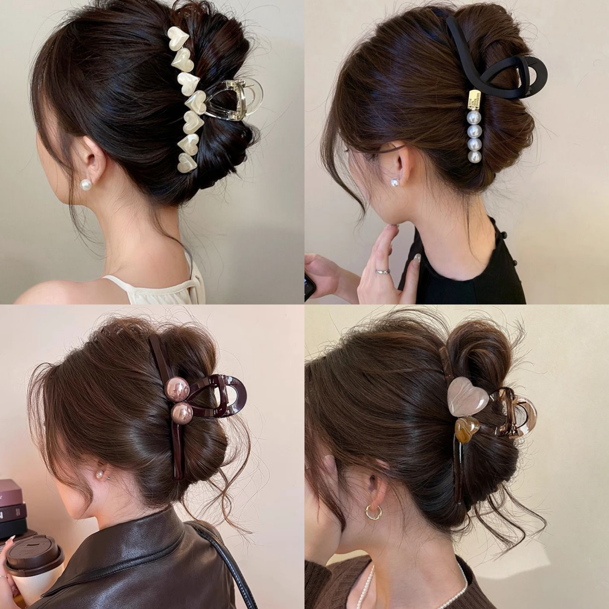 高级感鲨鱼夹【四件套】后脑勺发夹套装盘发大号抓夹2025新款显气质