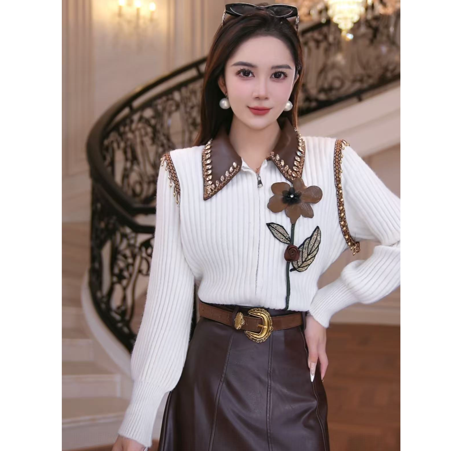 FNN【芙娜妮】2025新款休闲洋气衣服女穿搭气质女装上衣F2530377A