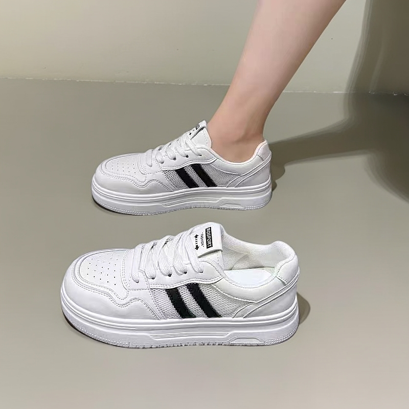 板鞋夏季休闲透气厚底休闲板鞋女鞋小众鞋子ins网面学生运动鞋