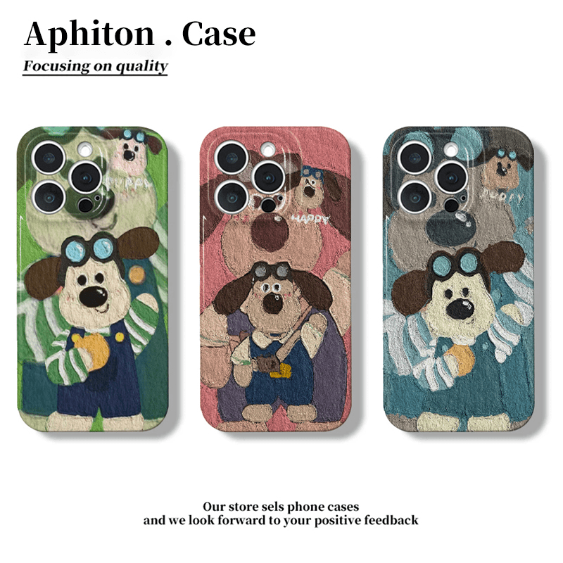 可爱掌门狗适用苹果15华为P70小米15oppo荣耀100手机壳菲林女VIVO