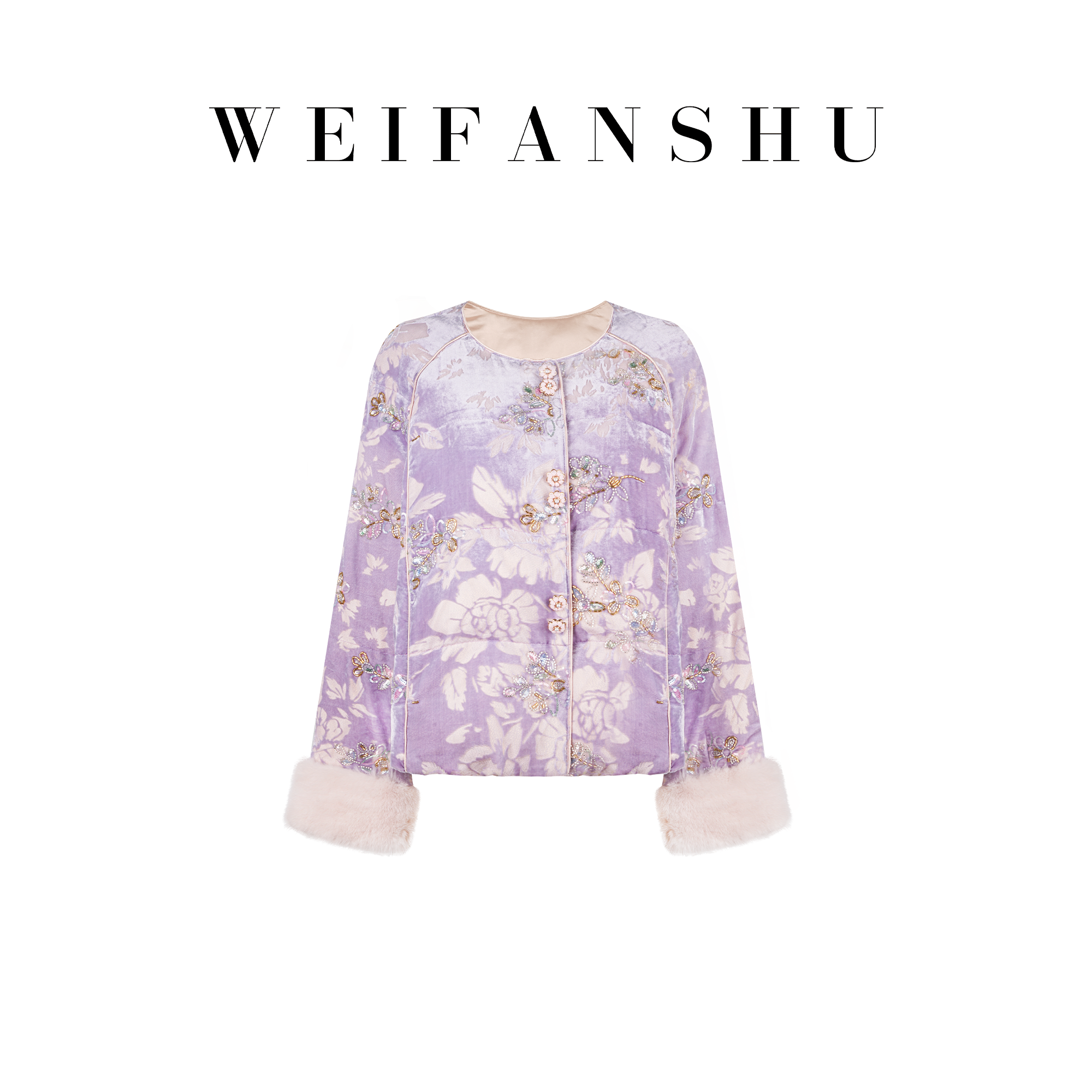 WEIFANSHU/魏凡舒【锦瑟流年】秋冬新款新中式重工时尚90鹅绒外套