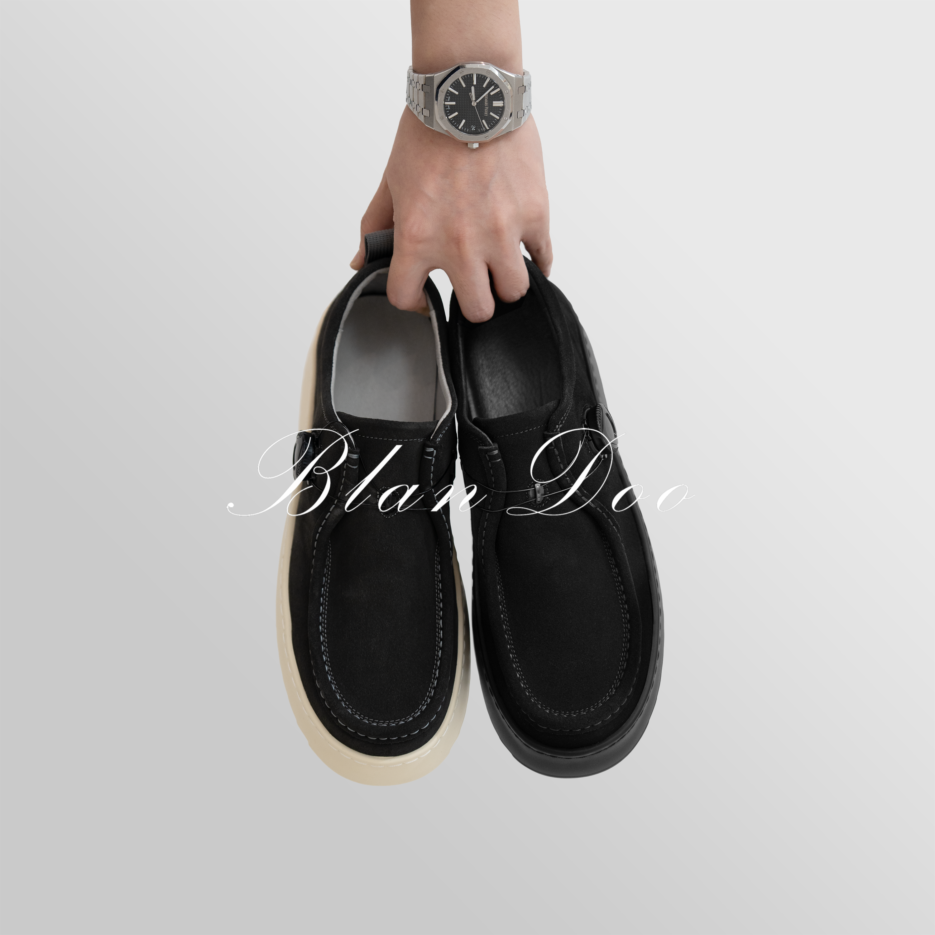 BLANDOO “基础百搭” 男士超轻厚底快穿式磨砂鞋16698