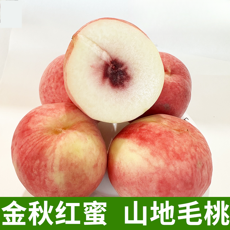 山东金秋红蜜山地毛桃秋季鲜桃子现摘水果酸甜口顺丰京东发货