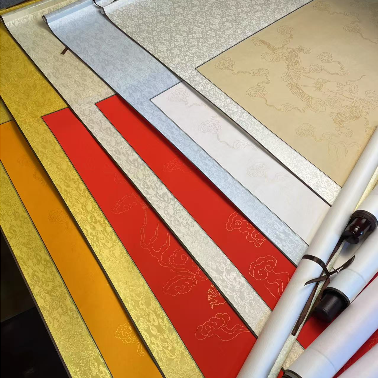 龙纹画轴【拍一发五 手工挂轴】半生熟四尺整张