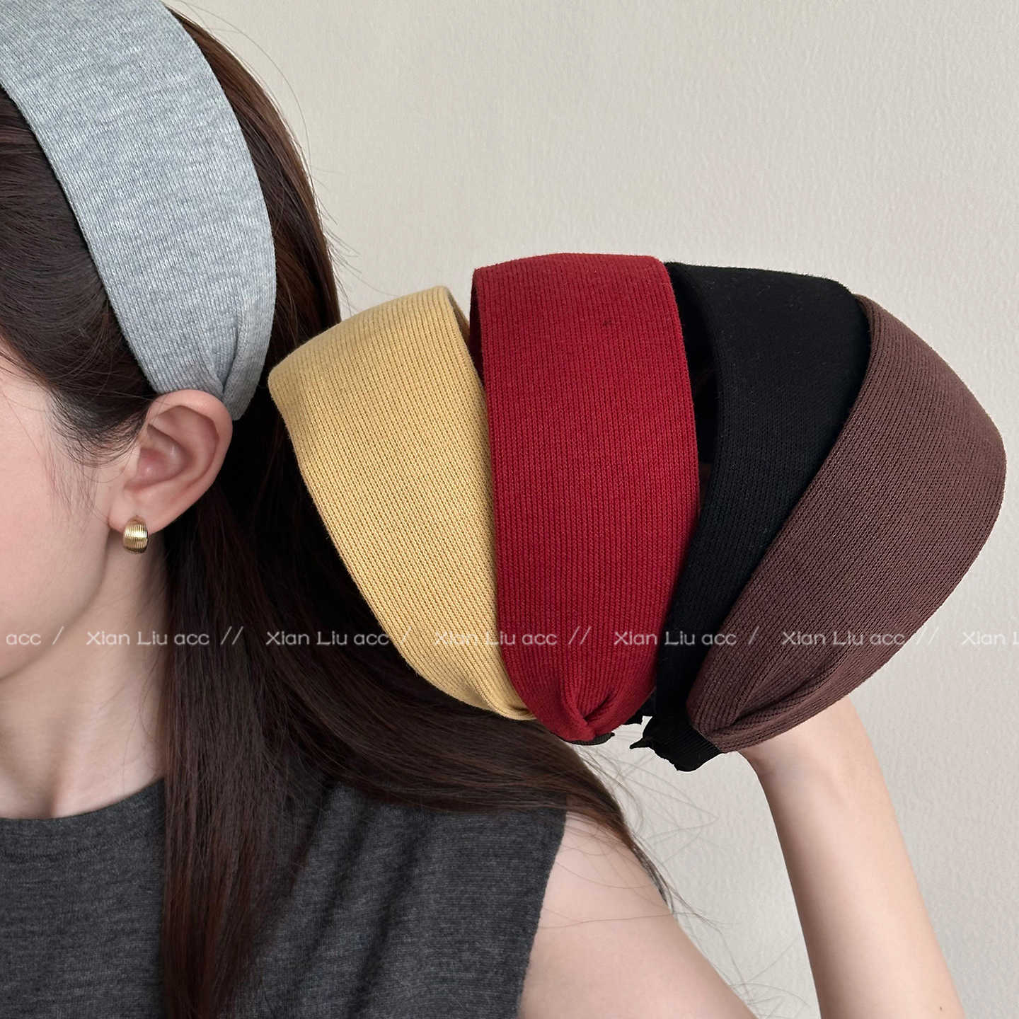 宽边针织发箍女2025新款高颅顶洗脸压发头箍日常外戴洋气发卡发饰