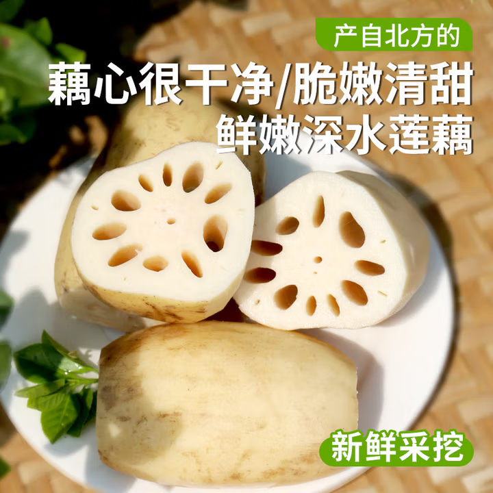 非洪湖粉藕正宗微山湖白莲藕莲藕洪湖新鲜粉藕