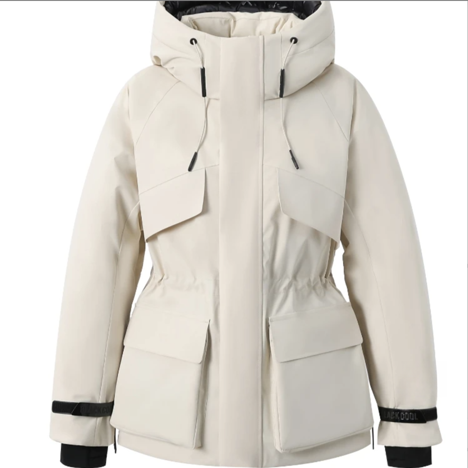 明星同款 2025新款黑金5.0羽绒服女冬收腰风衣壳鹅绒羽绒服女