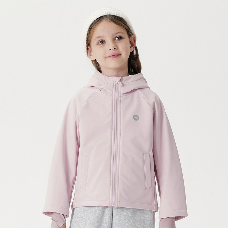 【防风加绒软壳外套】马克珍妮儿童冲锋连帽软壳衣套装秋冬款241139
