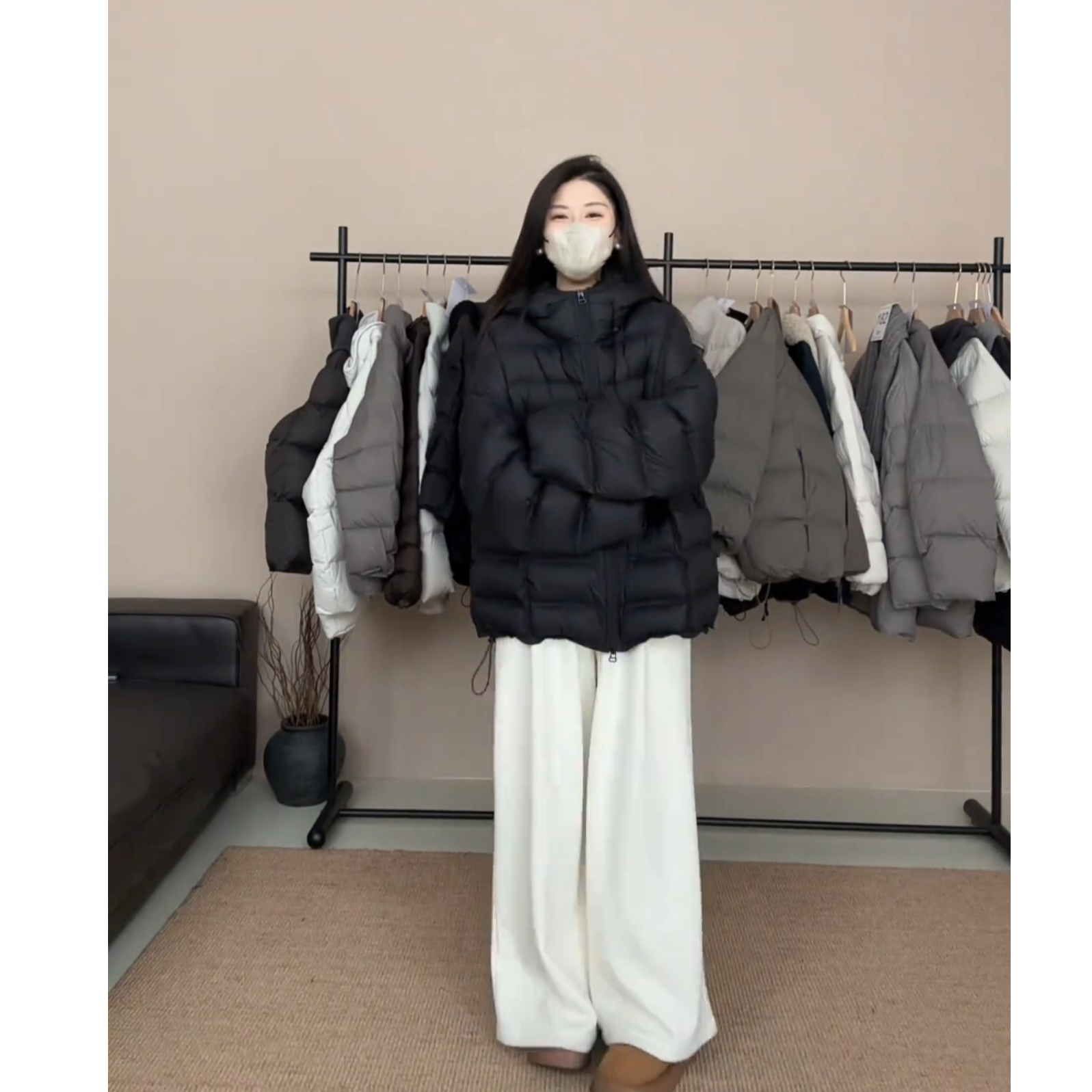 超火一整套2025秋冬新款时尚慵懒风宽松洋气百搭外套裤子两件套