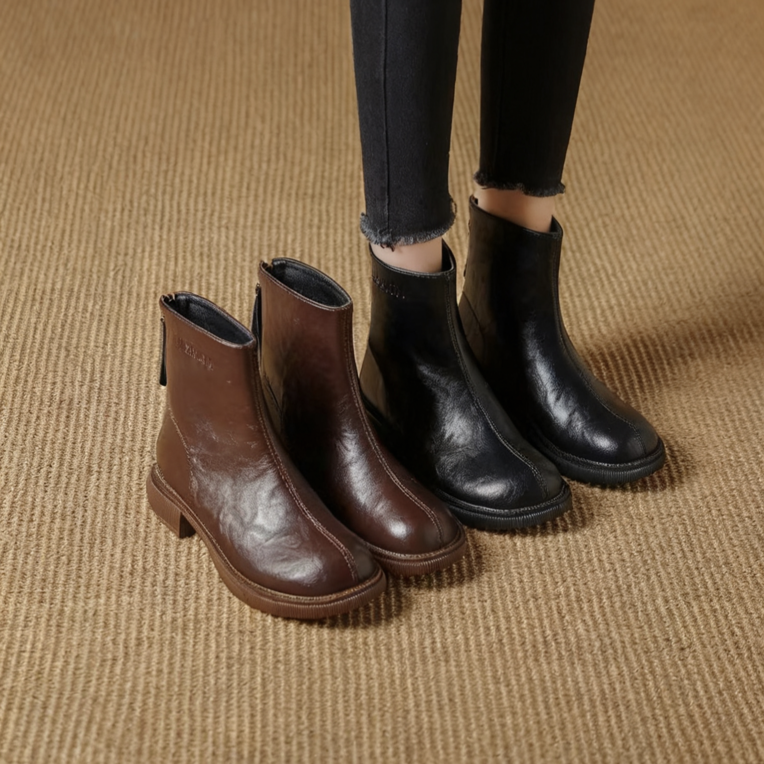 【翘颜品牌】2025时尚新款秋冬休闲舒适保暖马丁靴2510