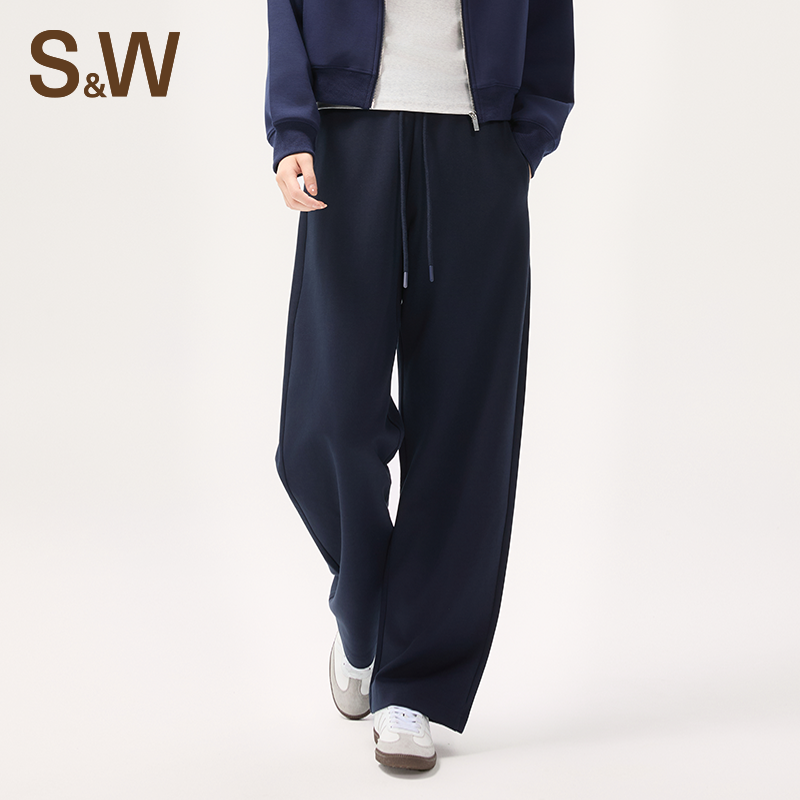 SW速惟 新款香蕉裤2.0松紧高腰休闲松弛感直筒裤长裤6409