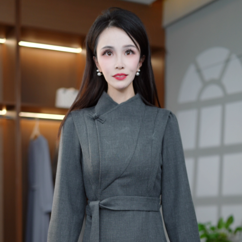 2025新款法式秋季高级感气质掐腰显瘦百搭女连衣裙M-4XL