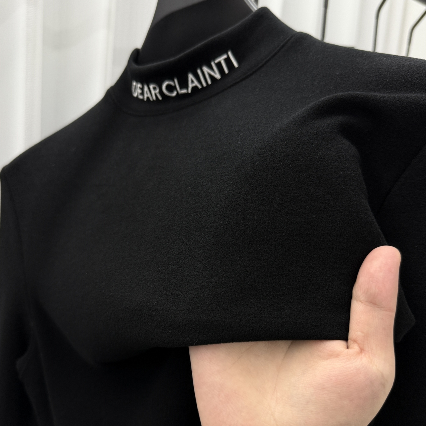 John Bunni半高领德绒长袖打底衫男秋冬时尚磨毛保暖内搭长袖t恤