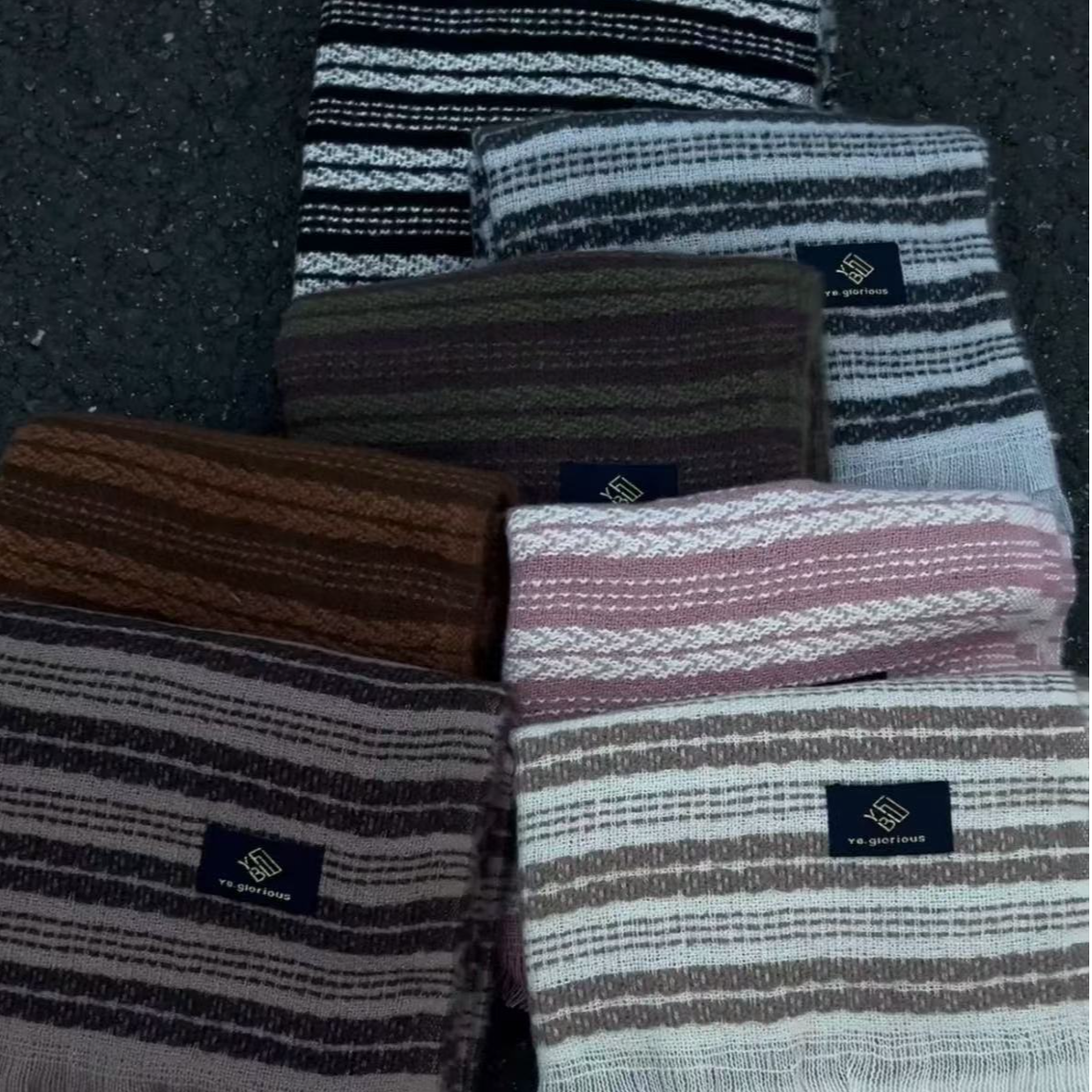 【星座系列】2025新款条纹百搭显白男女保暖围巾披肩（含羊毛）