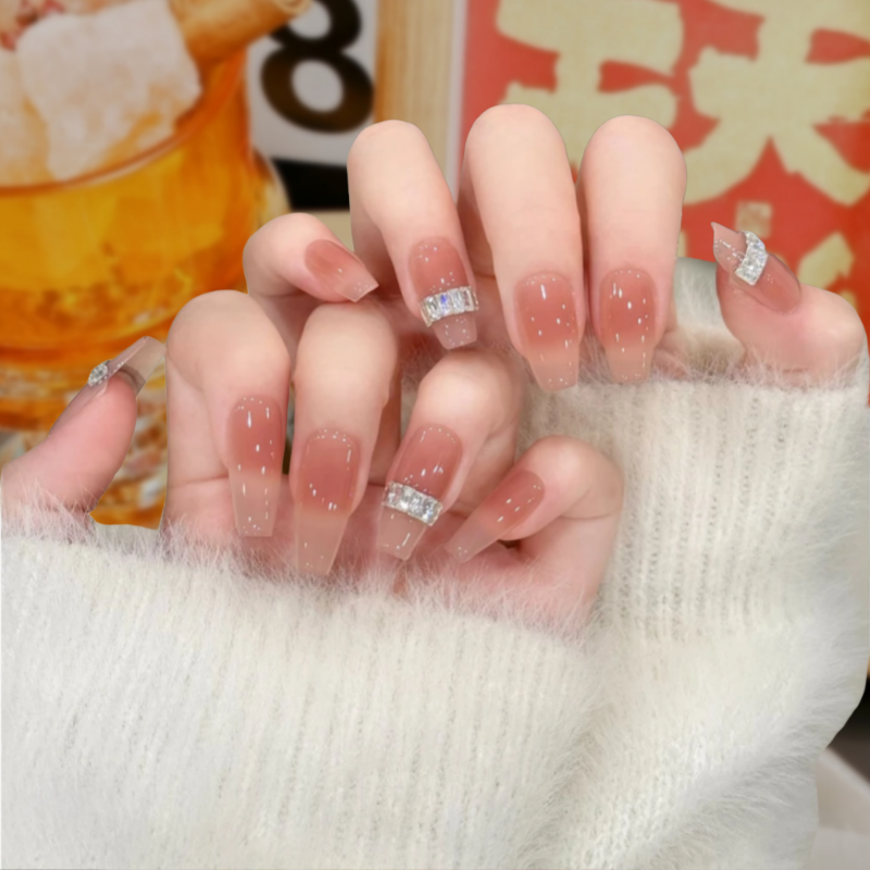 【水木年华】纯手工穿戴甲秋冬可拆卸裸色纯欲新款ins美甲穿戴甲片