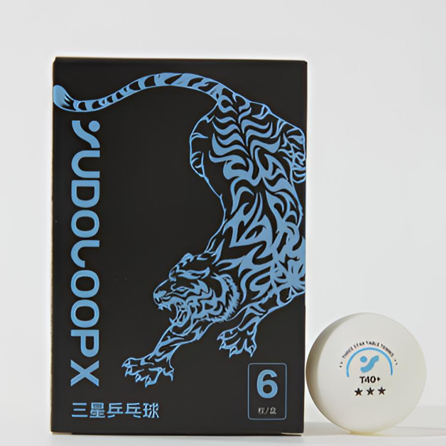 张煜东研制与东上高弹性T40+三星耐打比赛乒乓球 一盒6个装有缝球