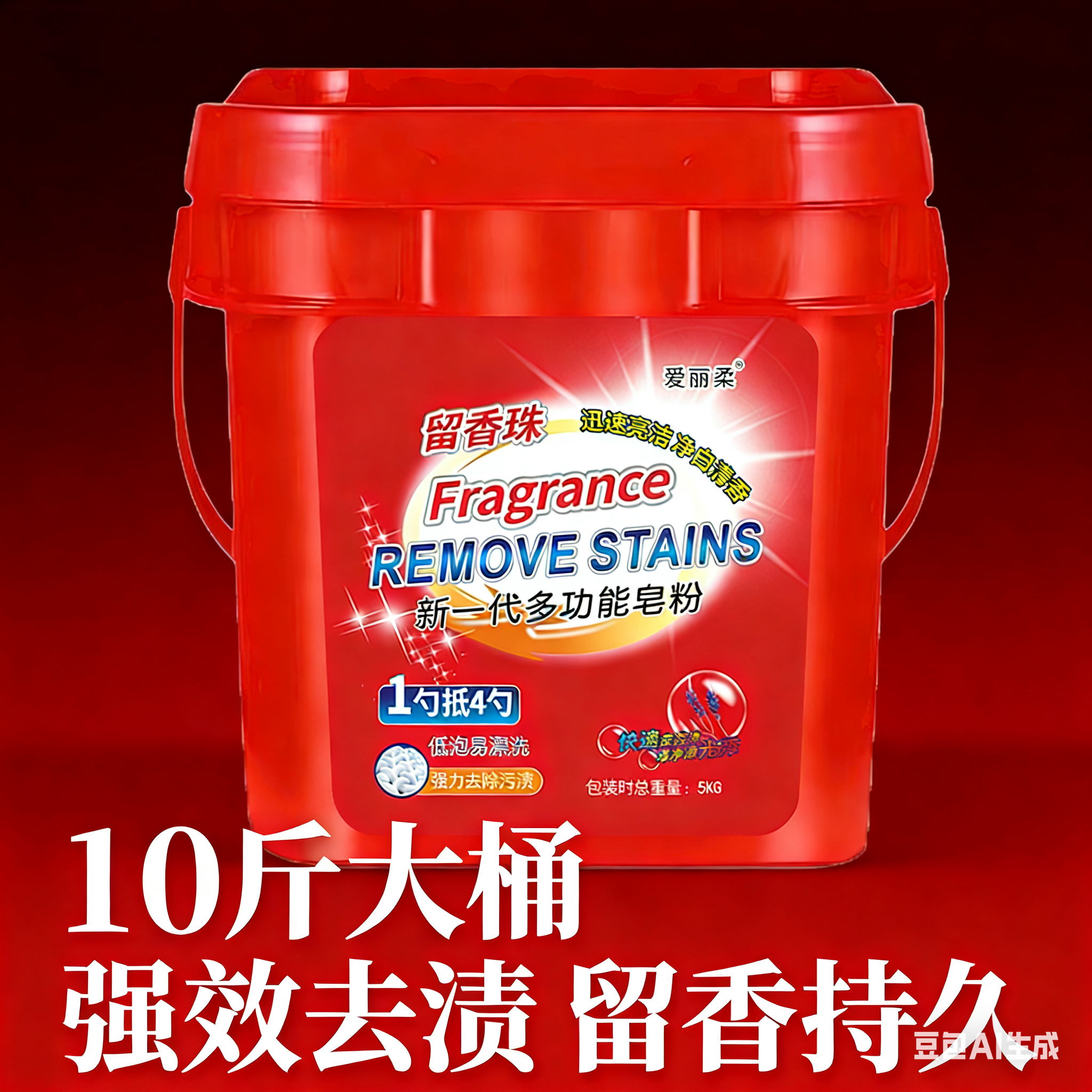10斤大桶装皂粉强效去渍低泡易漂留香持久家用囤货超实惠洗衣神器