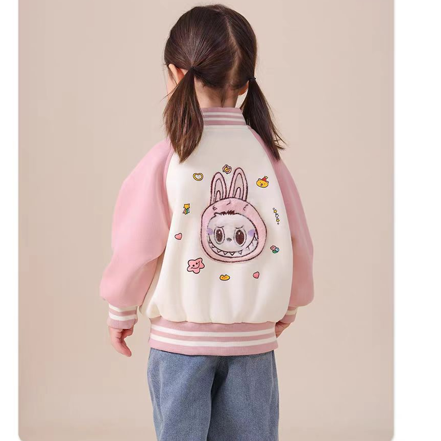 女童棒球服秋款外套2025新款可爱洋气秋季上衣时髦女孩秋装童装