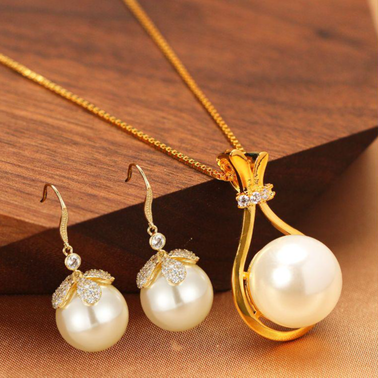 【KEFAN珂梵】轻奢时尚经典百搭简约优雅耳环珍珠福袋项链套组