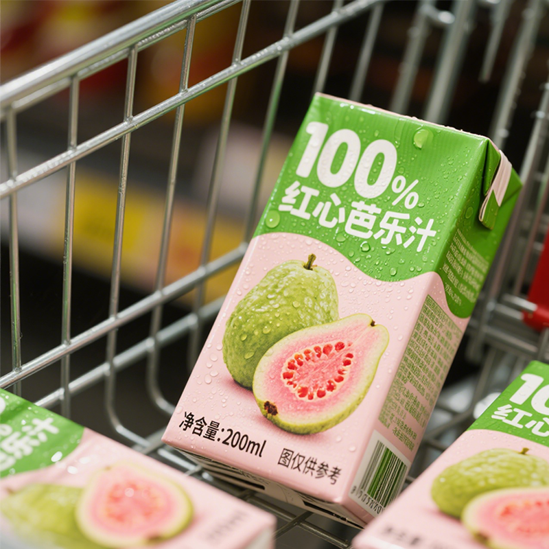【夏日精选】100%红心番石榴汁果味浓郁清甜可口200ml*10盒聚餐甄选
