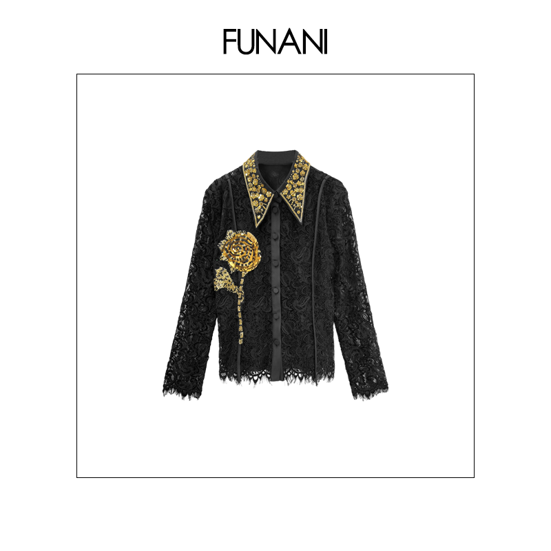【FUNANI】 轻奢法式高级感重工原创设计感 上衣 X2530303A