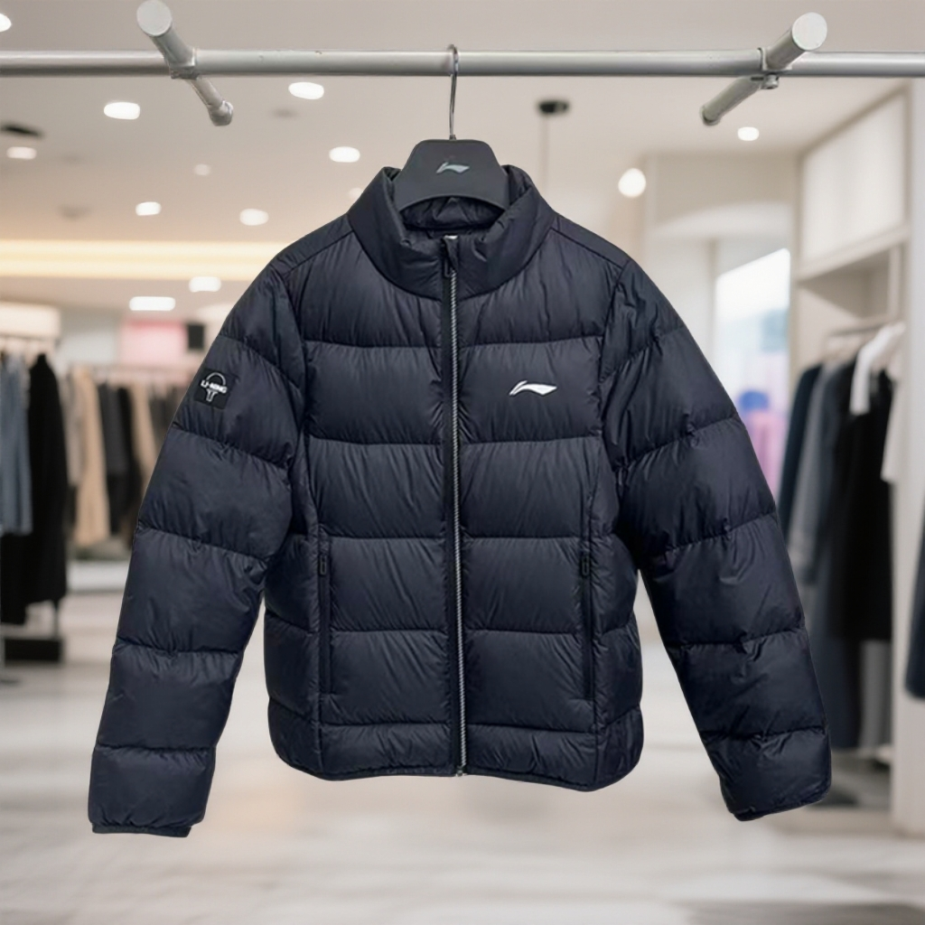 李宁羽绒服25年新款轻质保暖立领男女同款运动休闲风长袖保暖外套