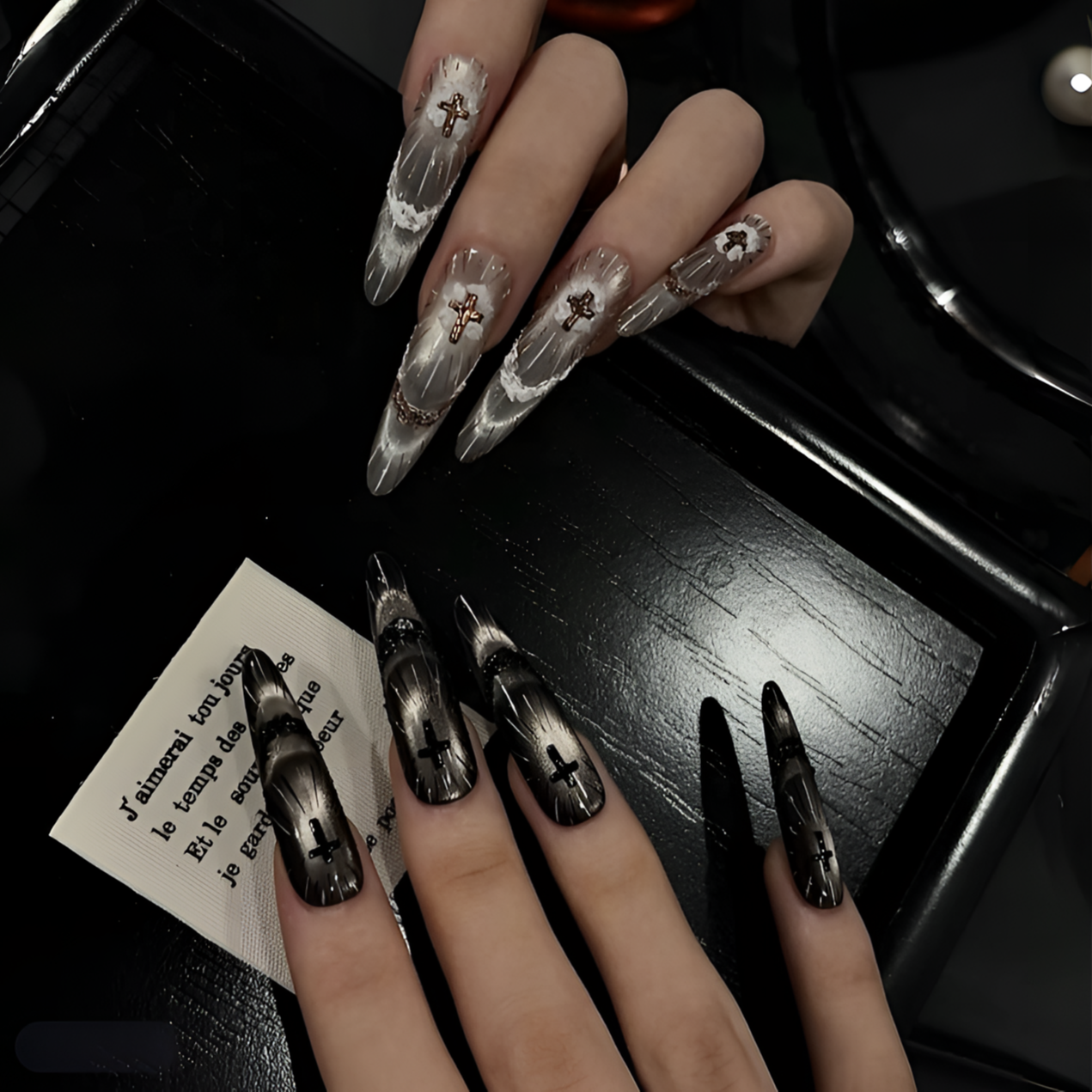 【神谕圣光】美甲款式推荐神明爆款美甲显白高级款神谕圣光穿戴甲片