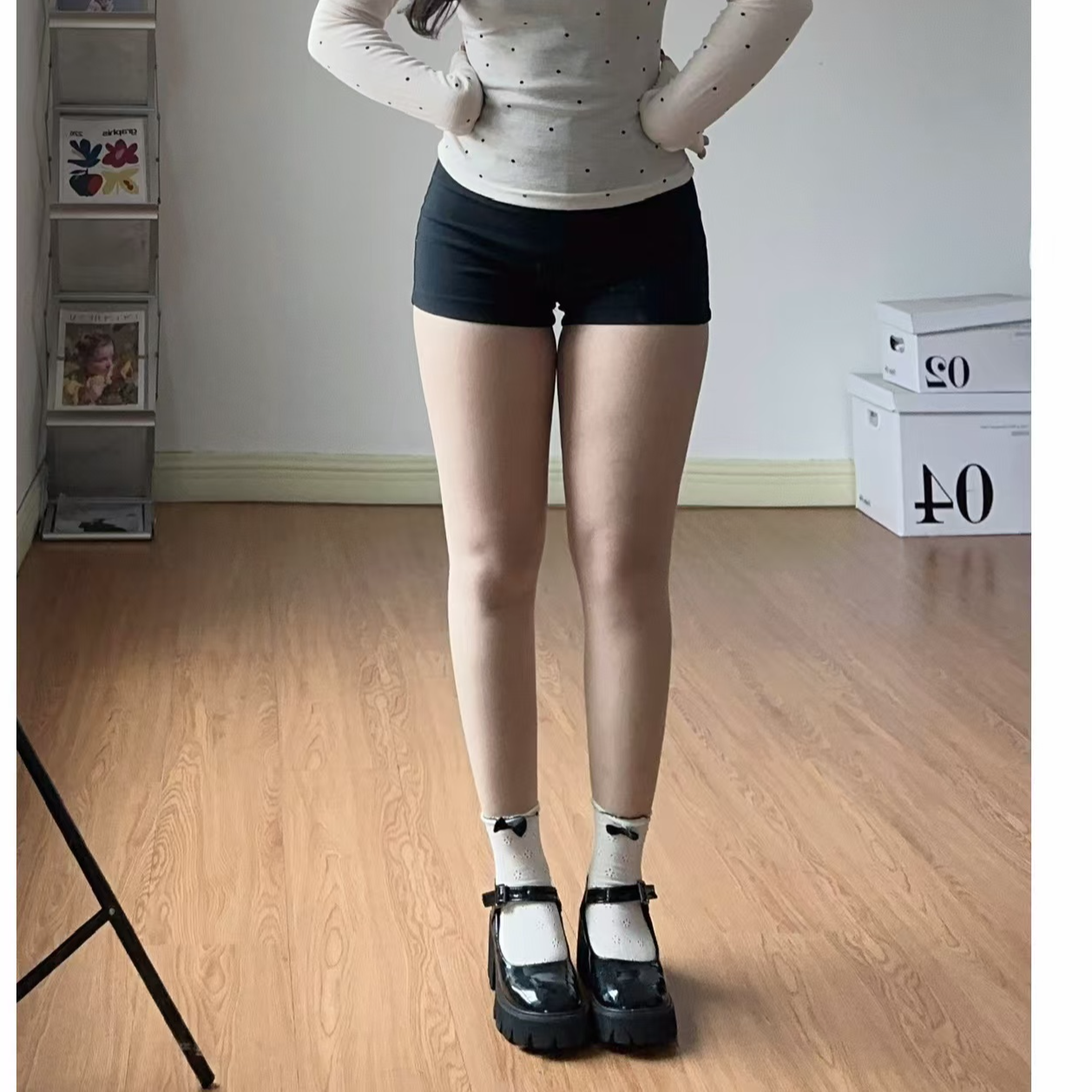 秋冬加绒高腰弹力西装短裤女2025新款辣妹打底外穿紧身热裤6866